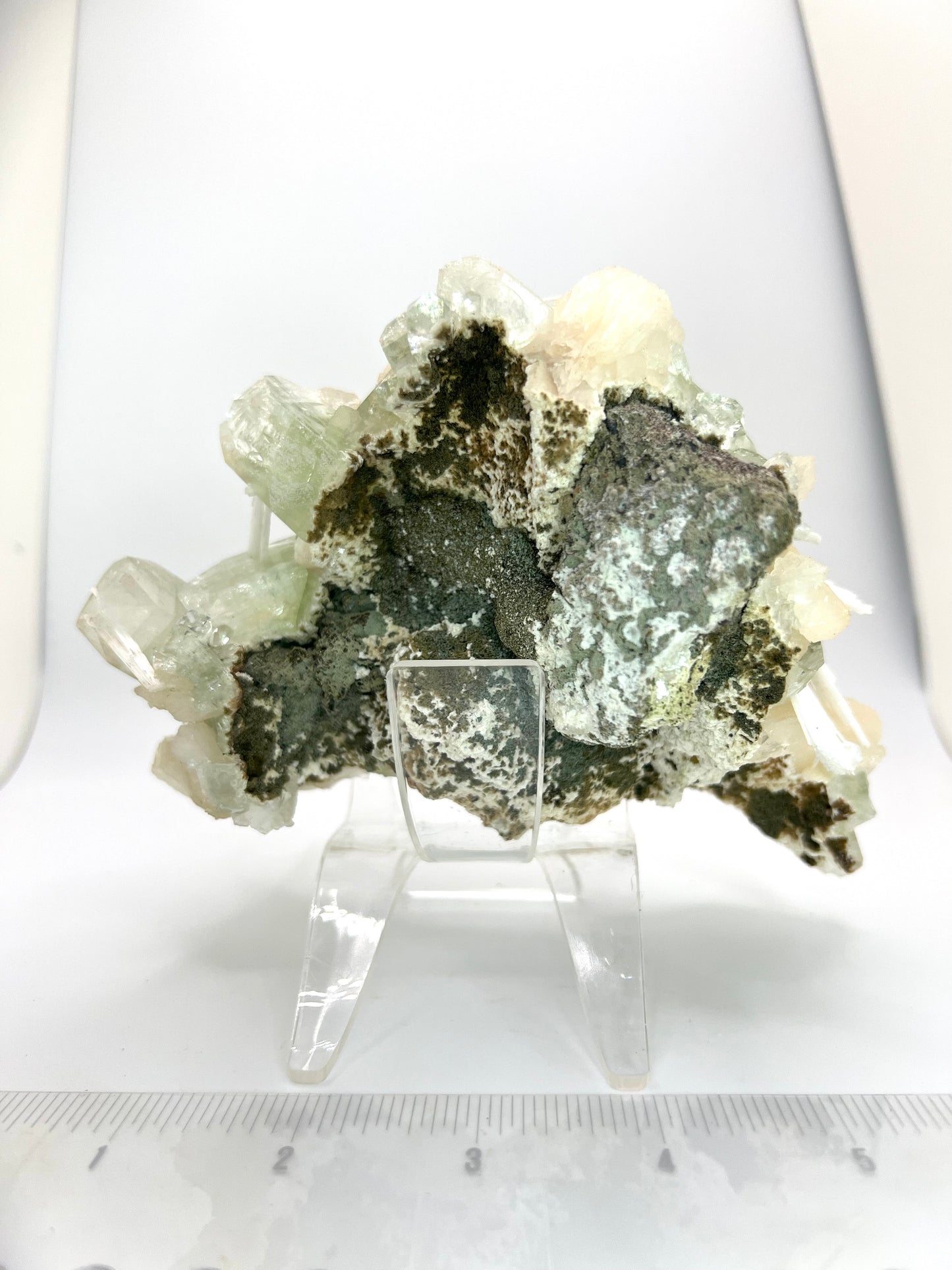 Green Apophylite, Stilbite, and Scolecite